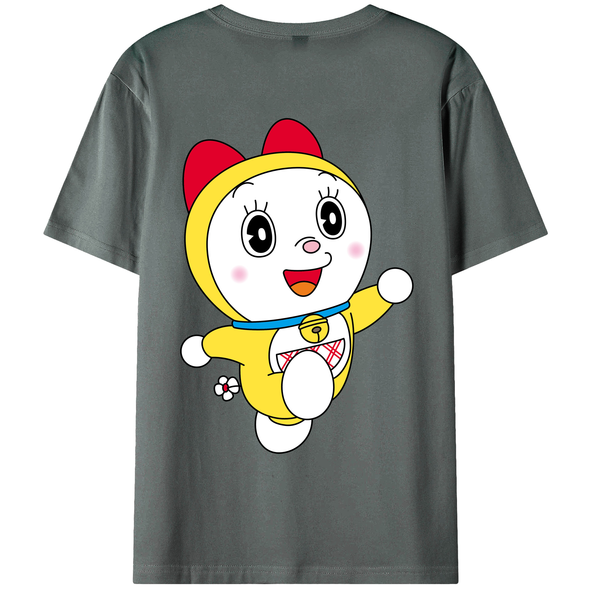 （画像用） ドラえもん ドラミ Doraemon Dorami 綿100％ メンズ半袖Tシャツ（バックプリント） 通気性